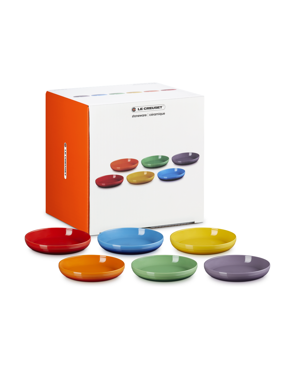 Le Creuset Stoneware Rainbow Set of 6 Pasta Bowls – Multicolour