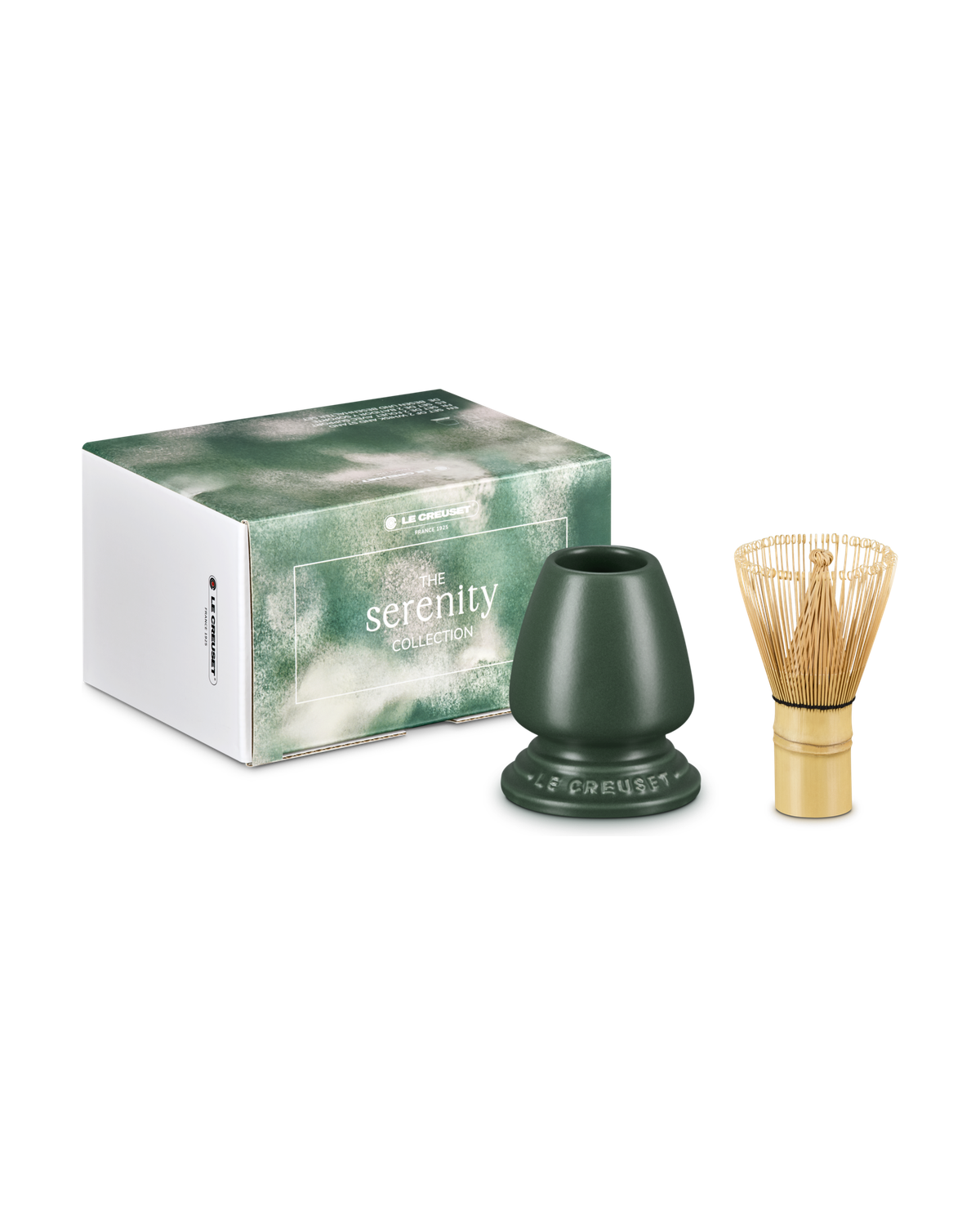 Le Creuset Stoneware Serenity Matcha Whisk and Stand Set – Forêt