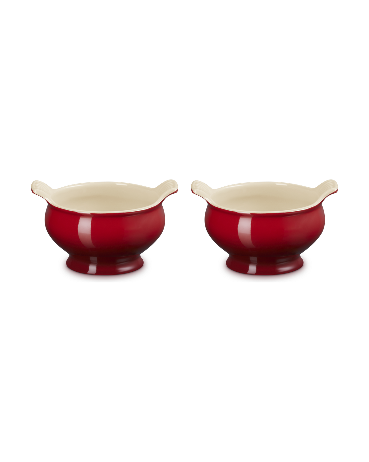 Le Creuset Stoneware Set of 2 Soup Bowls – Cerise