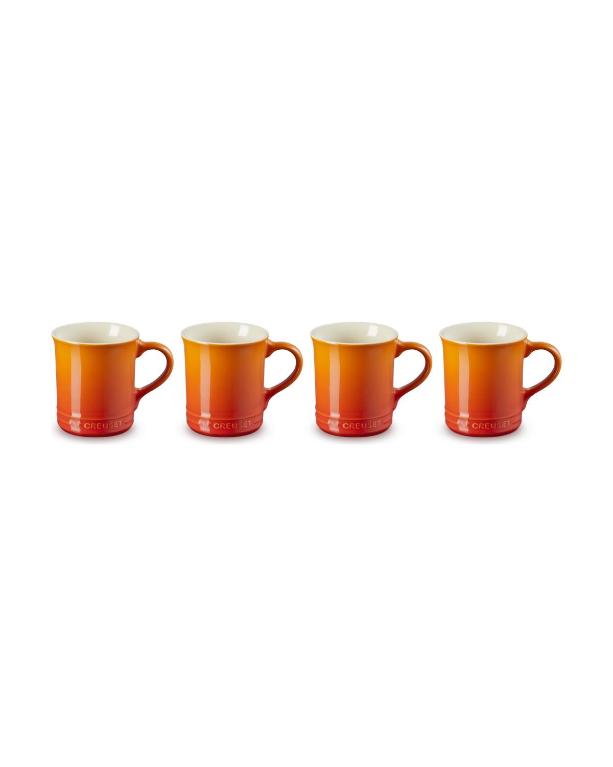Le Creuset Stoneware Set of 4 Coffee Mugs – Volcanic