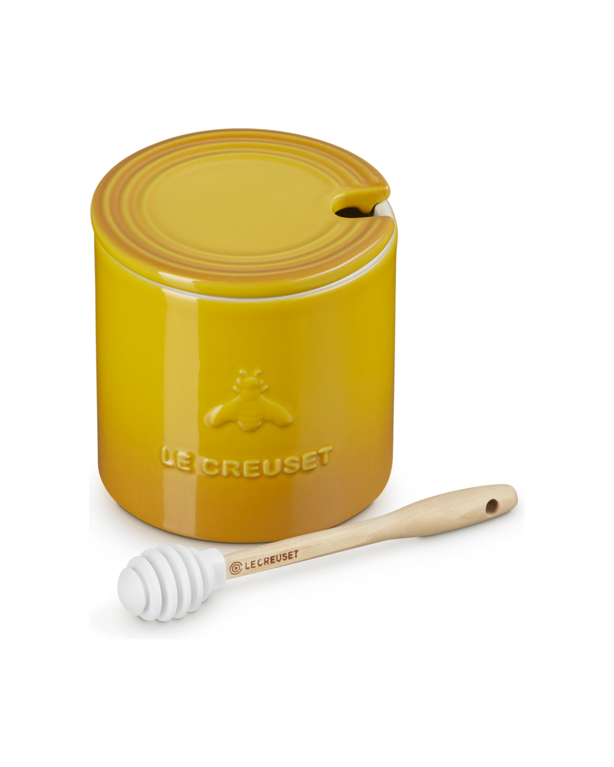 Le Creuset Stoneware Signature Honey Pot with Dipper – Nectar