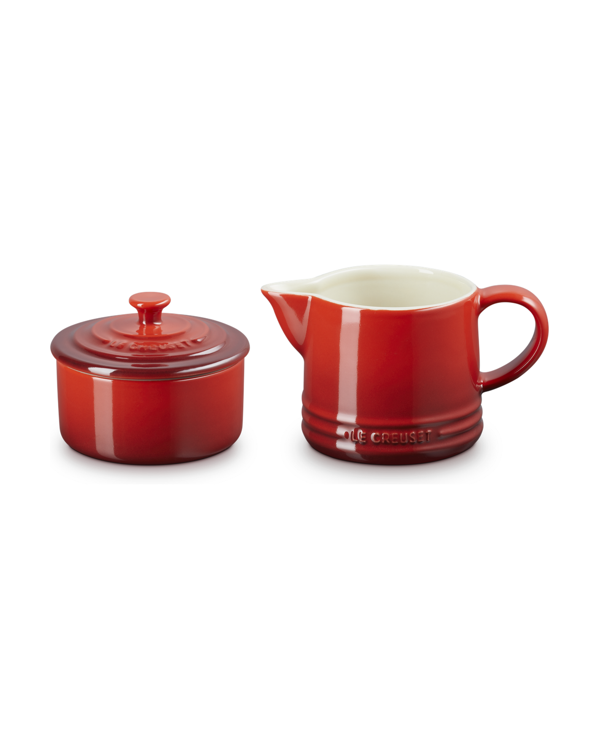 Le Creuset Stoneware Signature Milk and Sugar Set – Cerise