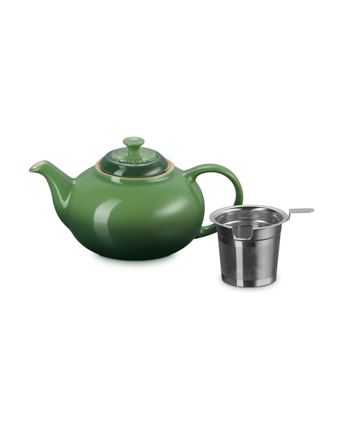 Le Creuset Stoneware Teapot with Stainless Steel Infuser – Bamboo Green