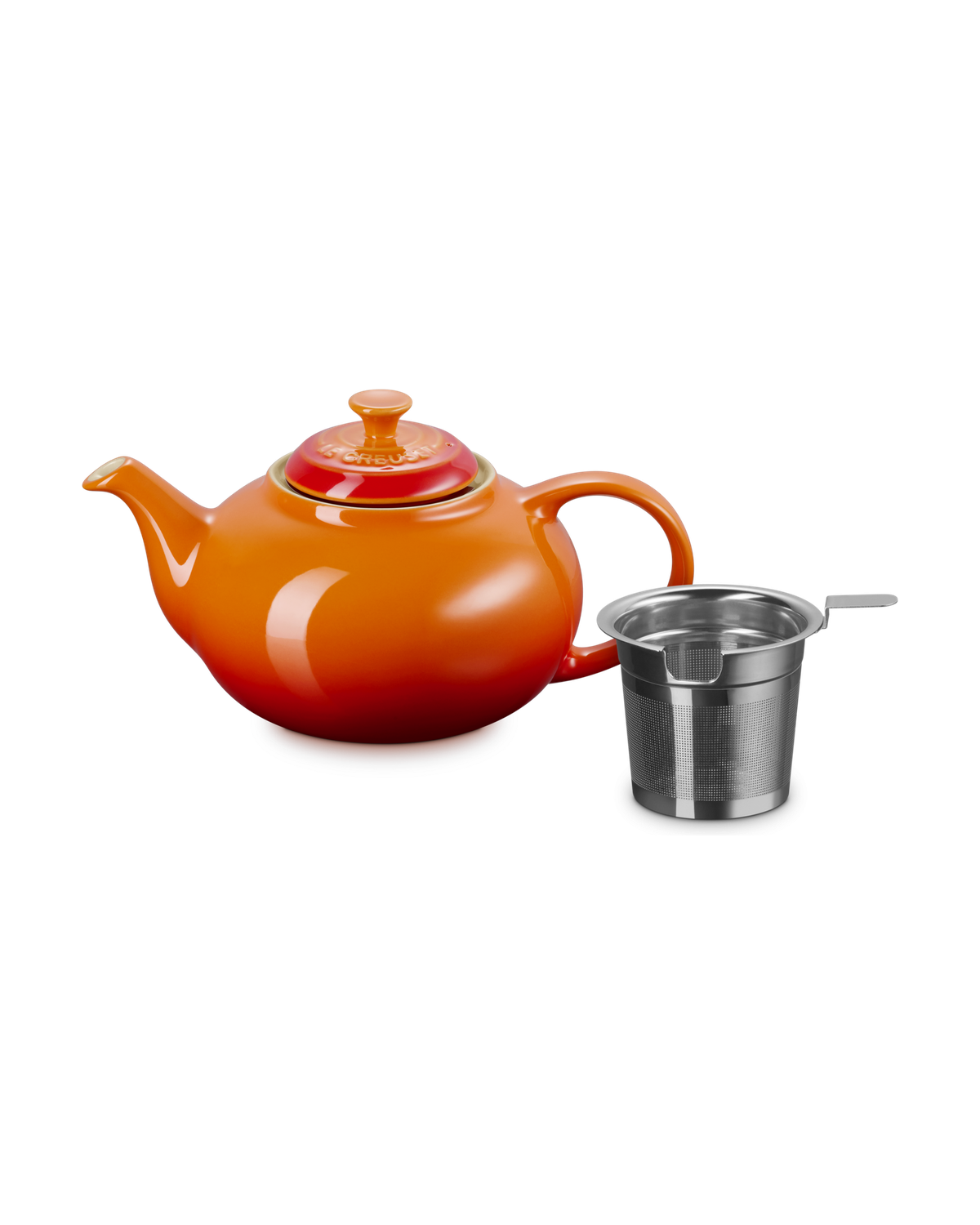 Le Creuset Stoneware Teapot with Stainless Steel Infuser – Volcanic