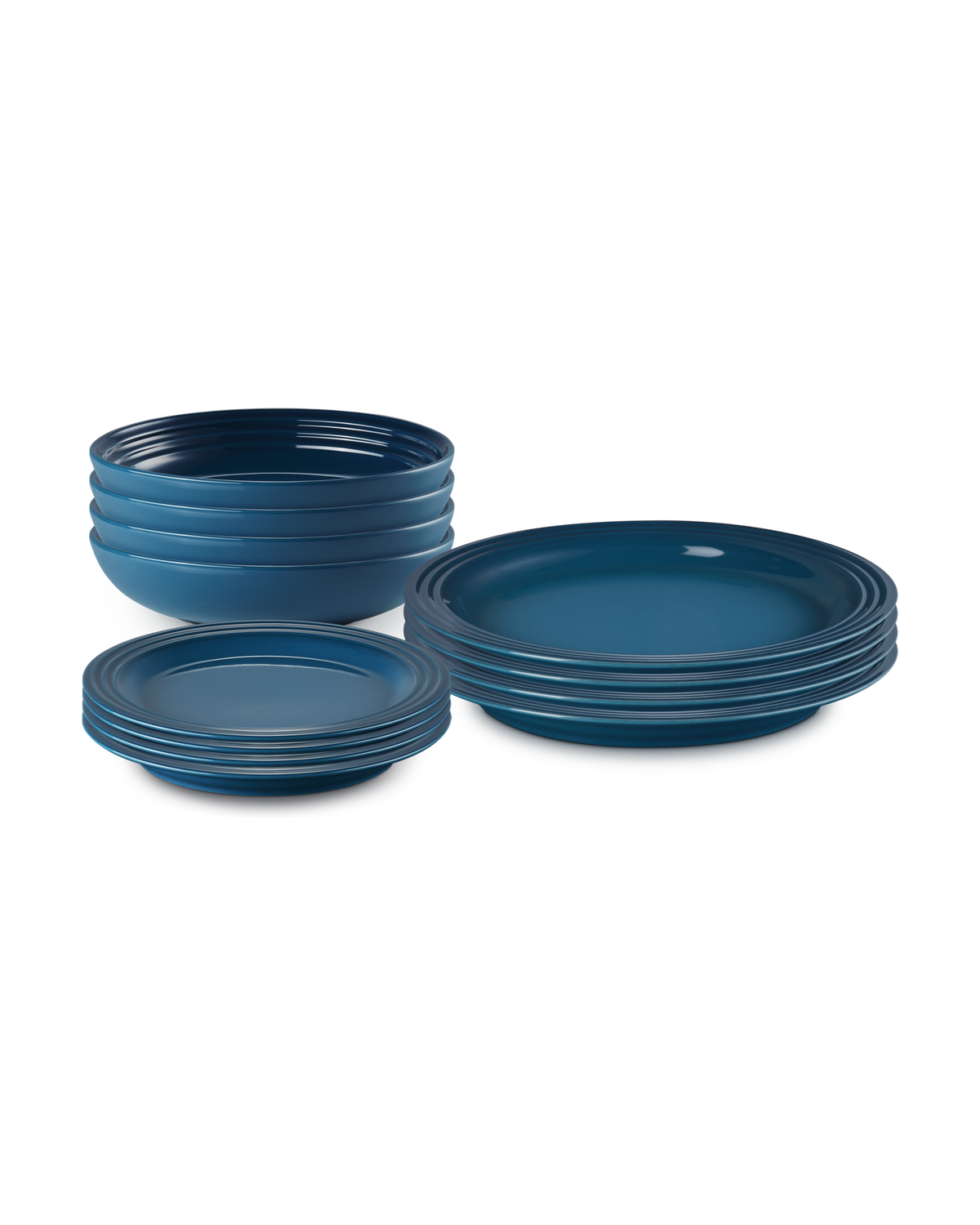 Le Creuset Stoneware Vancouver 12-piece Dinnerware Set – Deep Teal