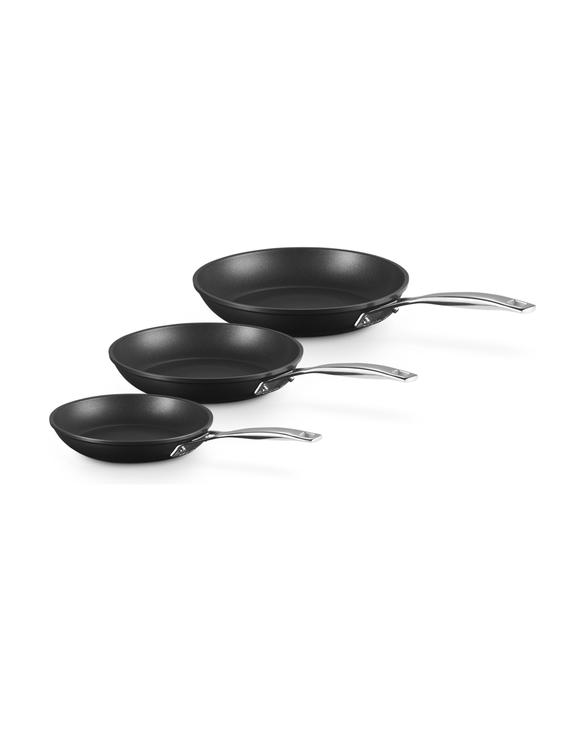 Le Creuset Toughened Non-Stick 3-piece Essential Frying Pans Set