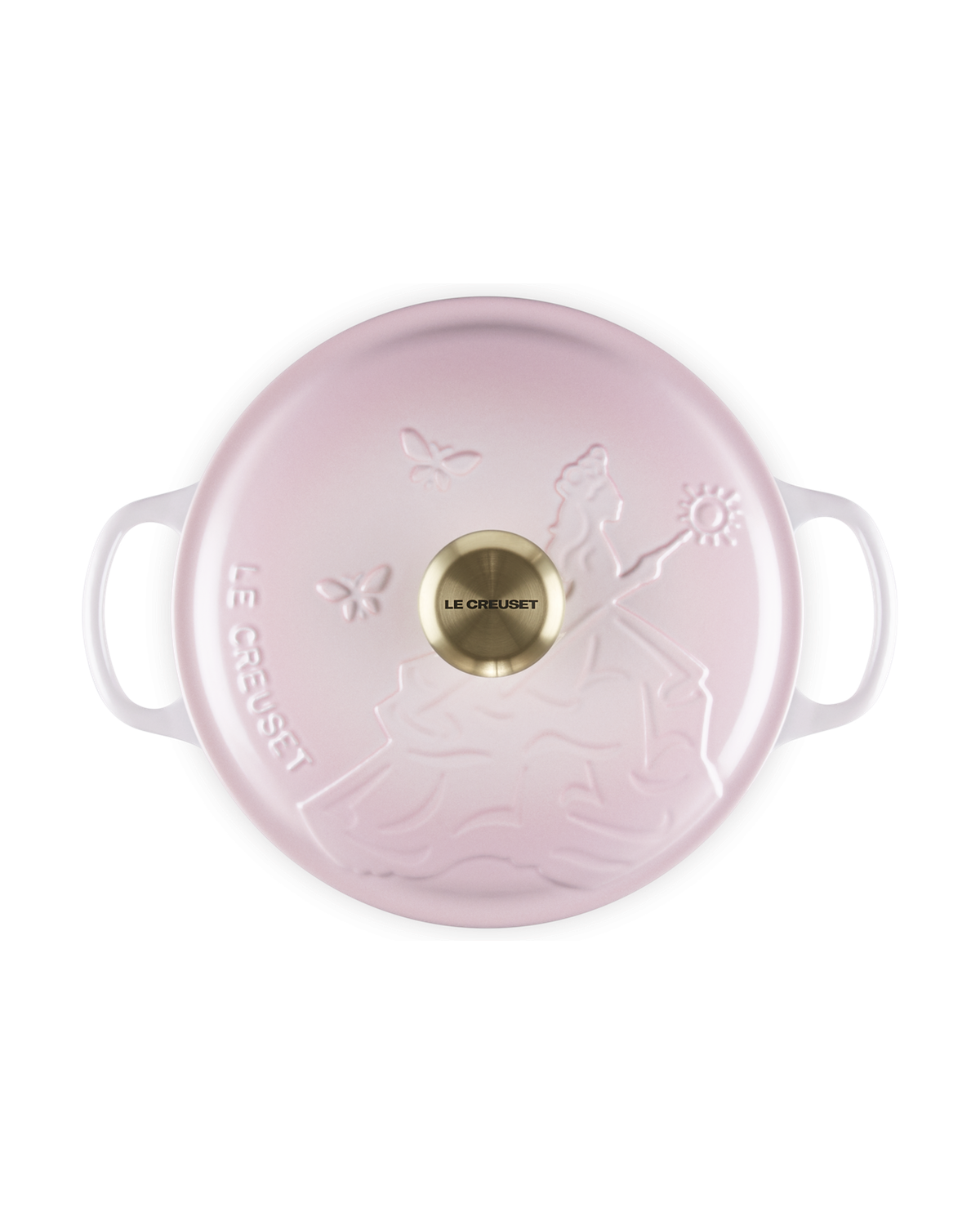 Le Creuset Wicked Collection Glinda Embossed Cast Iron Round Casserole – Shell Pink